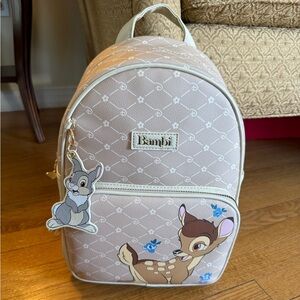 Disney Beige Bambi Backpack Bag NWT